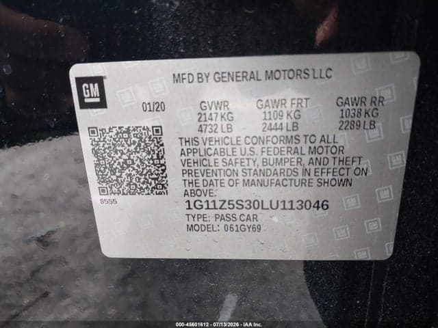 2020 CHEVROLET IMPALA FWD LT 10