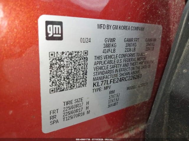 2024 CHEVROLET TRAX FWD SP 9