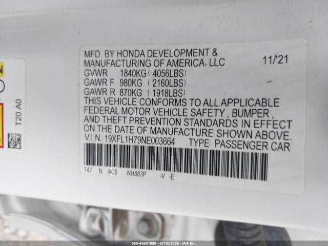 2022 HONDA CIVIC EX-L 9