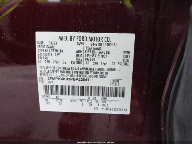 2023 FORD EDGE TITANIUM 9