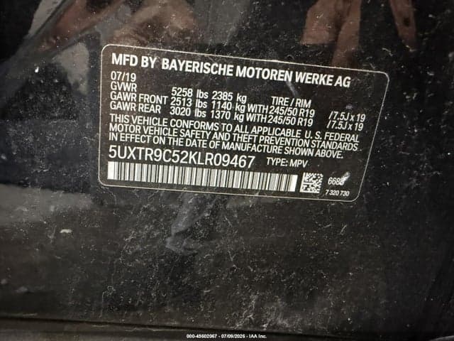 2019 BMW X3 XDRIVE30I 9