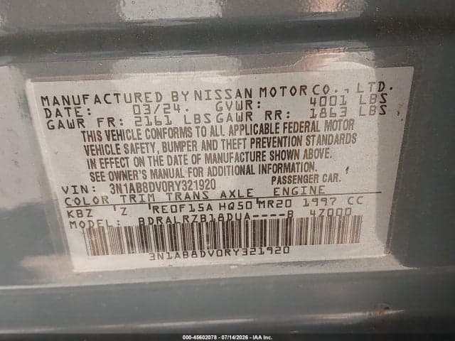 2024 NISSAN SENTRA SR XTRONIC CVT 9