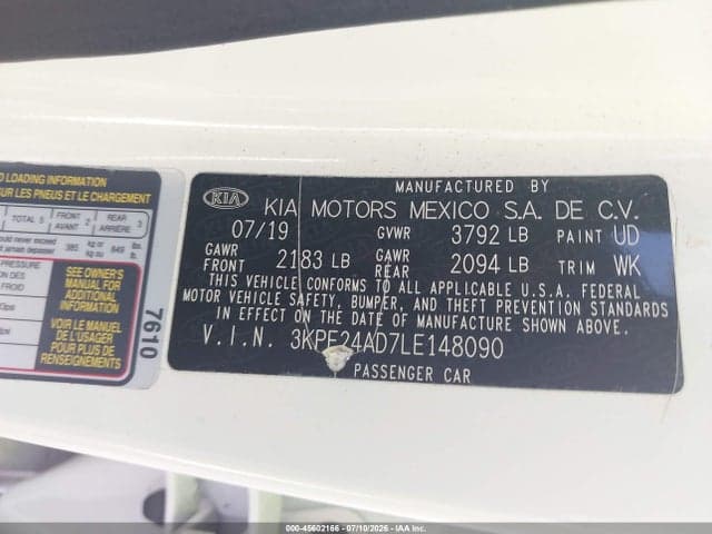 2020 KIA FORTE LXS 9