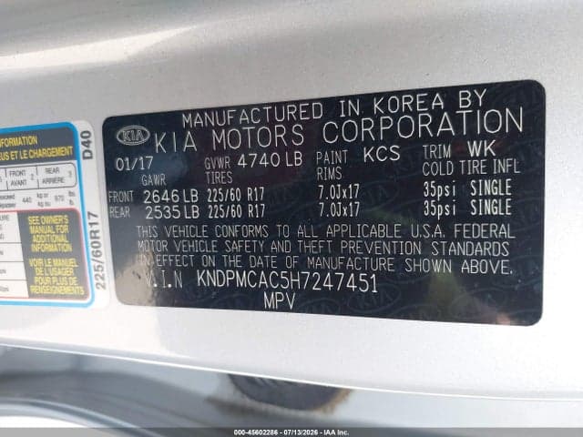 2017 KIA SPORTAGE LX 9