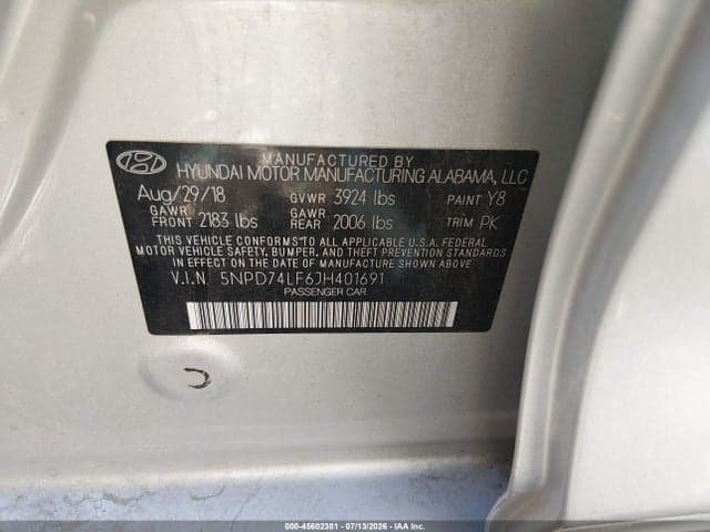 2018 HYUNDAI ELANTRA SE 9