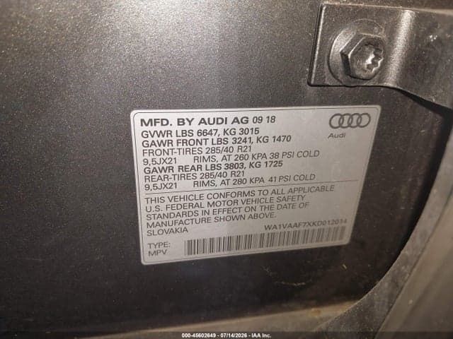 2019 AUDI Q7 55 PREMIUM 9