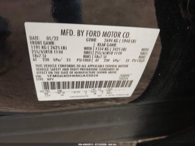 2022 FORD EXPLORER XLT 9