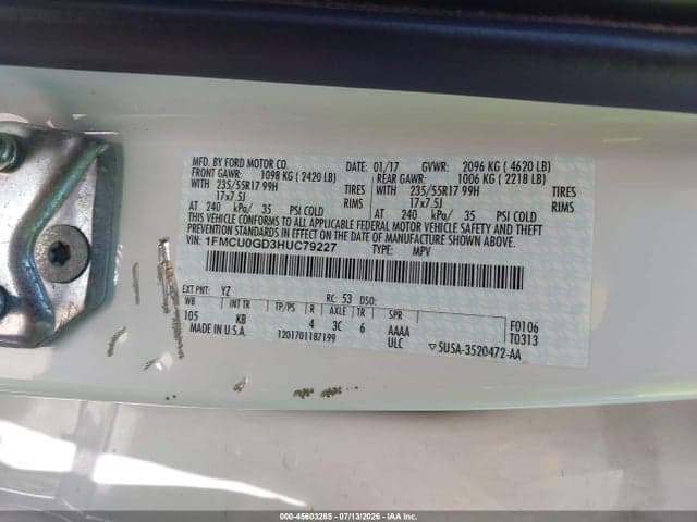 2017 FORD ESCAPE SE 9