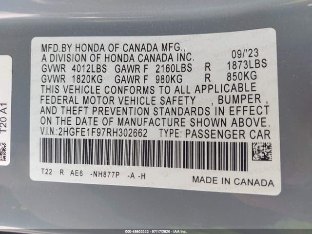 2024 HONDA CIVIC TOURING 9