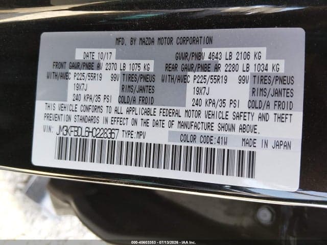 2017 MAZDA CX-5 GRAND SELECT 9