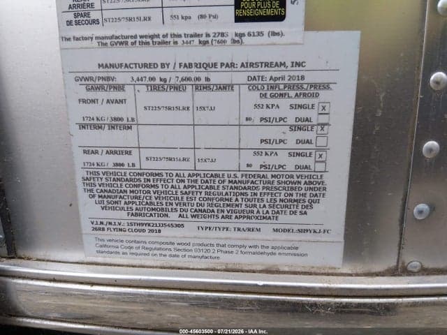 2018 AIRSTREAM FLYING CLOUD 27FB 9
