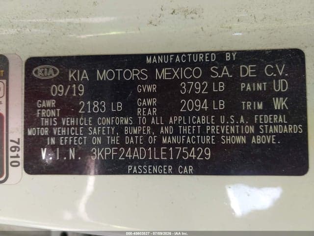 2020 KIA FORTE LXS 9