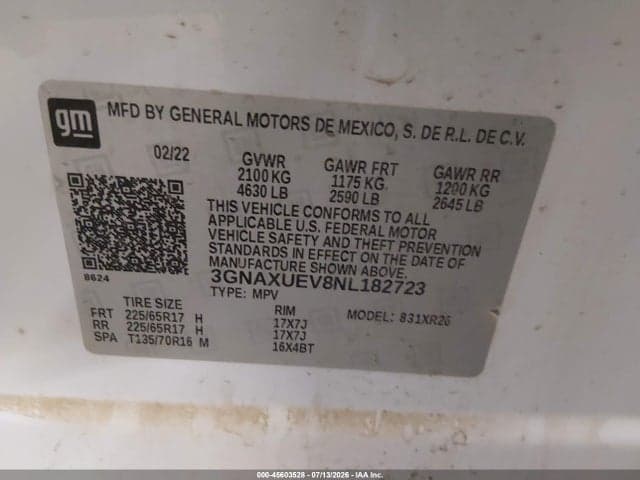2022 CHEVROLET EQUINOX AWD LT 9