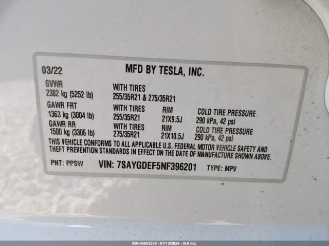 2022 TESLA MODEL Y PERFORMANCE DUAL MOTOR ALL-WHEEL DRIVE 9