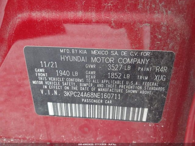 2022 HYUNDAI ACCENT SE 9