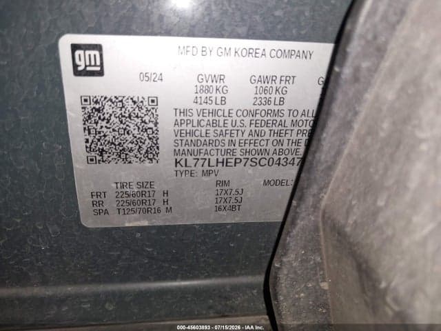 2025 CHEVROLET TRAX FWD LT 9