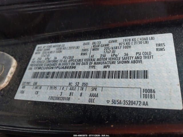 2023 FORD ESCAPE ACTIVE 9