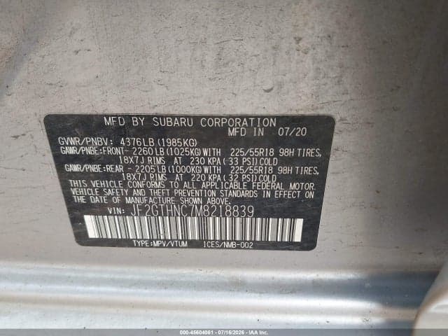 2021 SUBARU CROSSTREK LIMITED 9