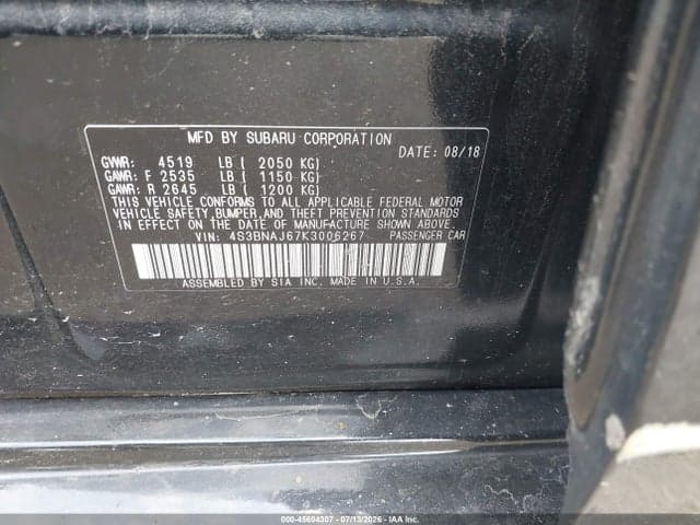 2019 SUBARU LEGACY 2.5I LIMITED 9