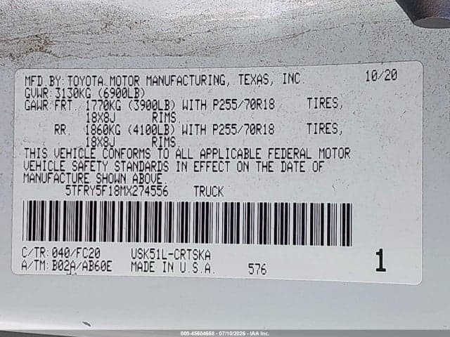 2021 TOYOTA TUNDRA SR5 9