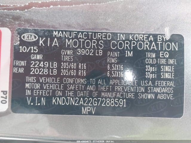2016 KIA SOUL 9