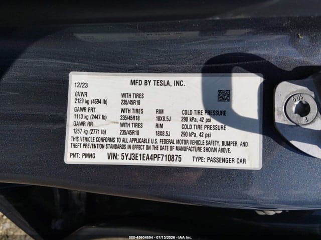 2023 TESLA MODEL 3 REAR-WHEEL DRIVE 9