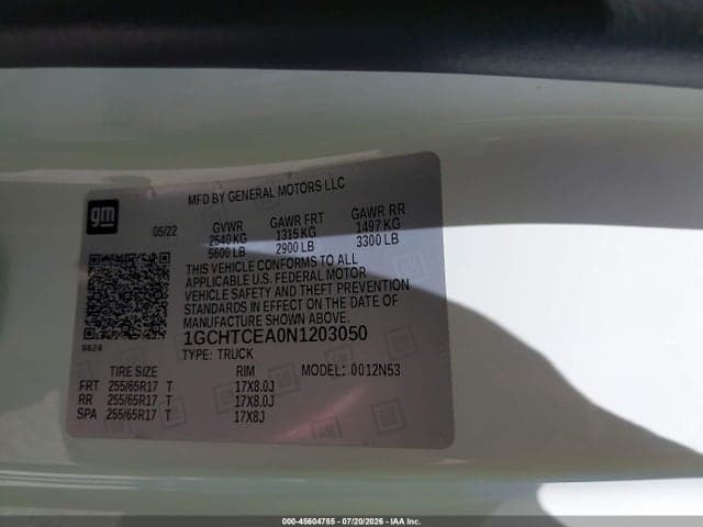 2022 CHEVROLET COLORADO 4WD LONG BOX LT 9