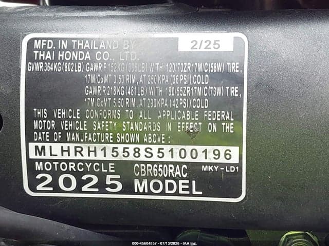 2025 HONDA CBR650 R 9