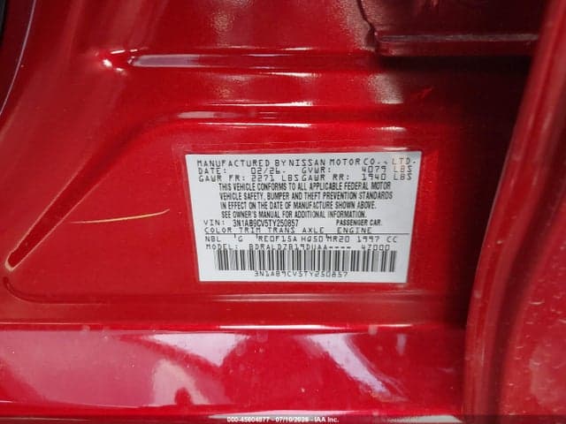 2026 NISSAN SENTRA SV 9