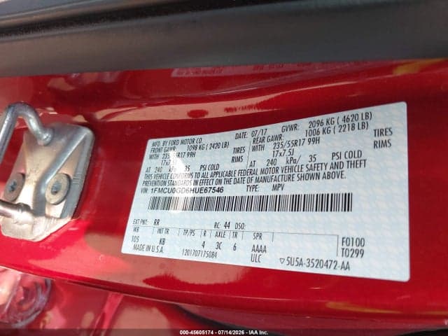 2017 FORD ESCAPE SE 9