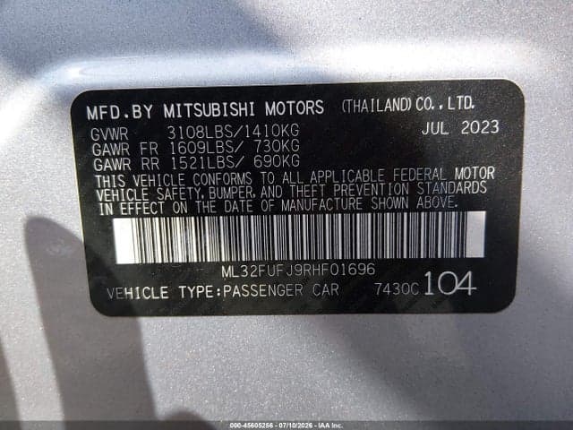2024 MITSUBISHI MIRAGE G4 ES 9