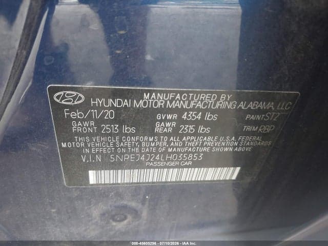 2020 HYUNDAI SONATA SEL PLUS 9
