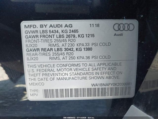 2019 AUDI Q5 45 PREMIUM 9
