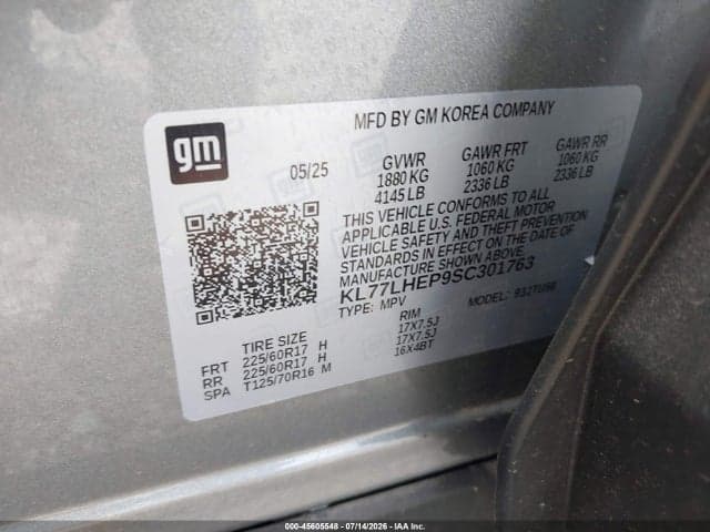 2025 CHEVROLET TRAX FWD LT 9