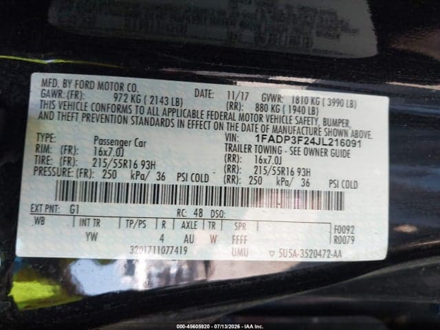 2018 FORD FOCUS SE 9