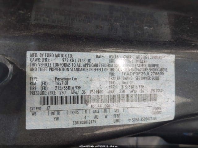 2018 FORD FOCUS SE 9