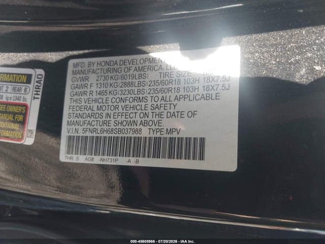 2025 HONDA ODYSSEY EX-L 9