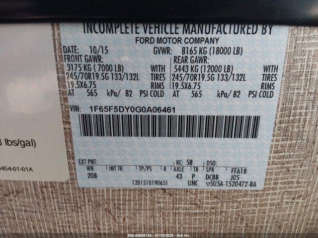 2016 FORD F53 9
