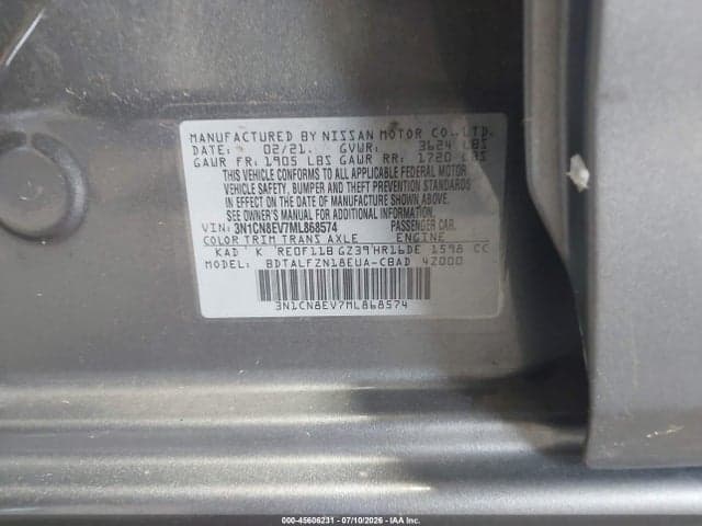 2021 NISSAN VERSA SV XTRONIC CVT 9