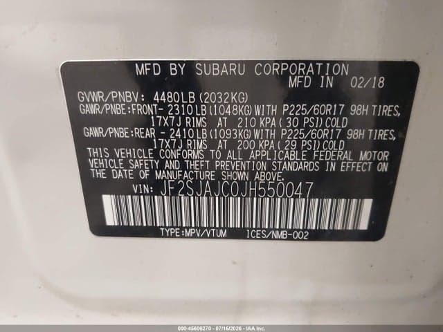 2018 SUBARU FORESTER 2.5I LIMITED 9