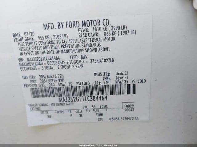 2020 FORD ECOSPORT SE 9