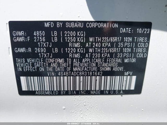 2024 SUBARU OUTBACK PREMIUM 9