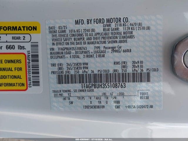 2025 FORD MUSTANG ECOBOOST PREMIUM 9