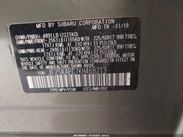 2019 SUBARU FORESTER PREMIUM 9