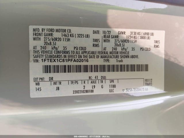 2023 FORD F-150 XL 9