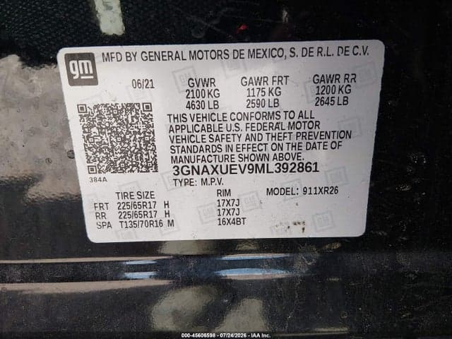 2021 CHEVROLET EQUINOX AWD LT 9