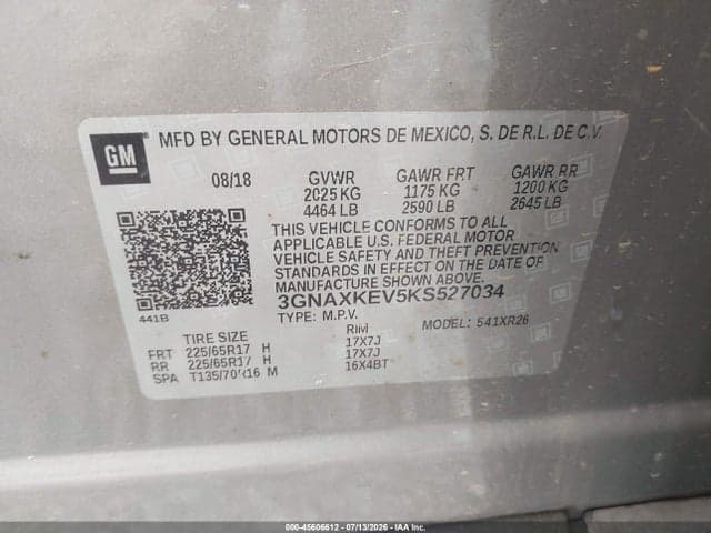2019 CHEVROLET EQUINOX LT 9