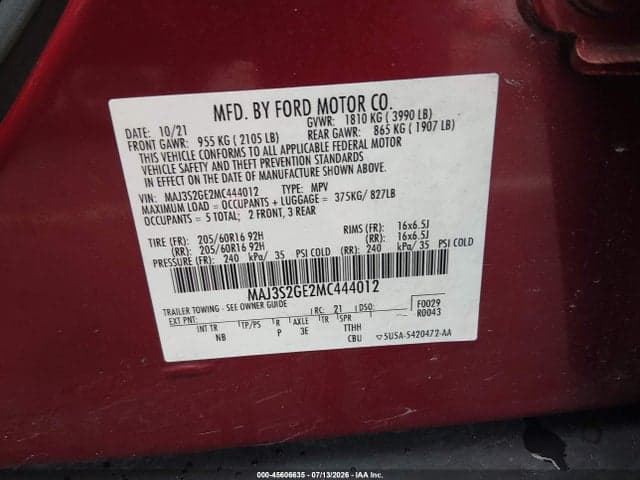 2021 FORD ECOSPORT SE 9