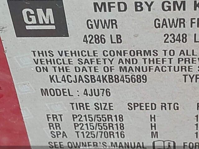 2019 BUICK ENCORE FWD PREFERRED 9