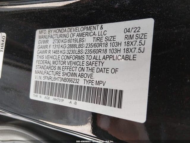 2022 HONDA ODYSSEY EX-L 9